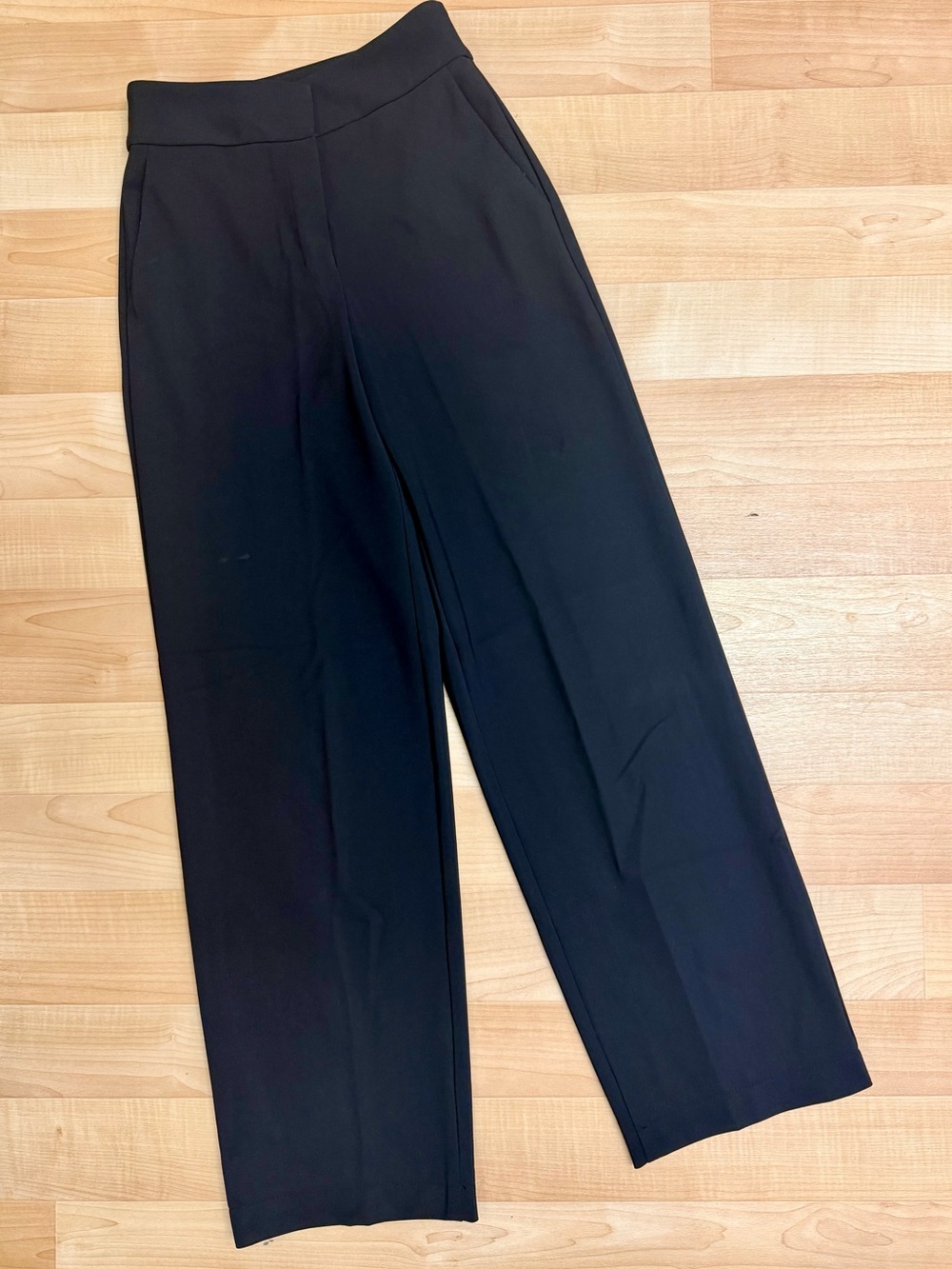 Theory Black High Rise Wide Leg Trousers Size 0 Women's Work Dress Pants